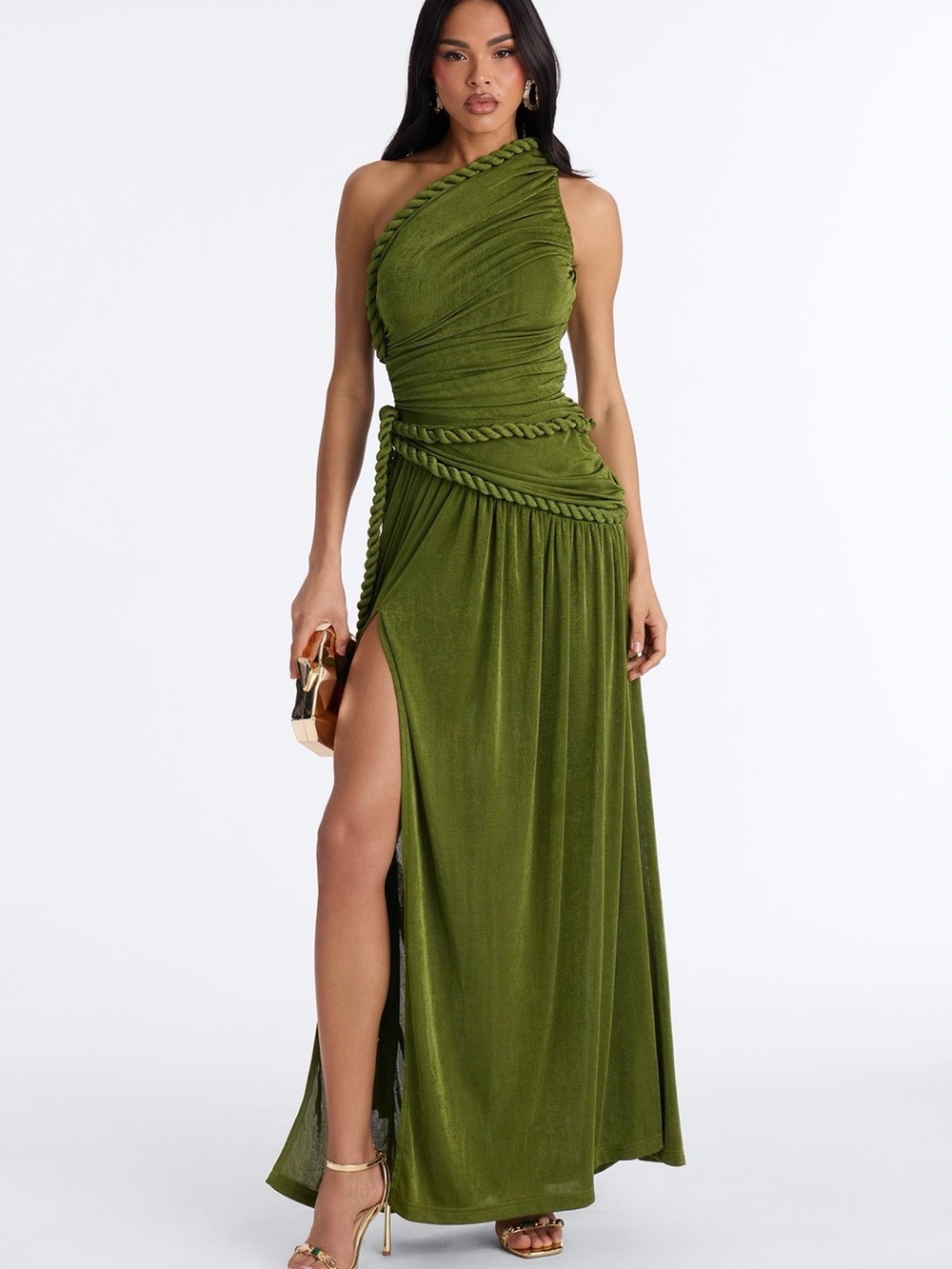 One-Shoulder Royal Blue Evening Gown